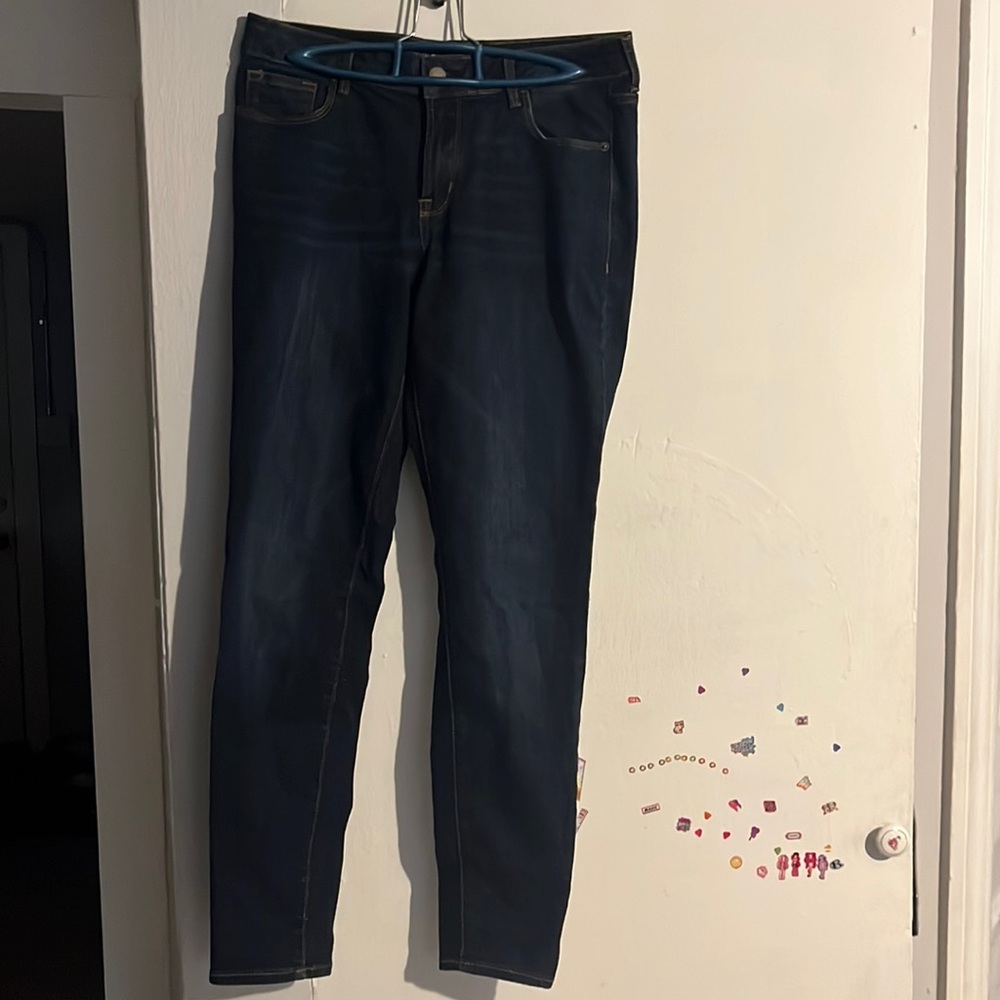 Old navy dark mid rise jeans size 12